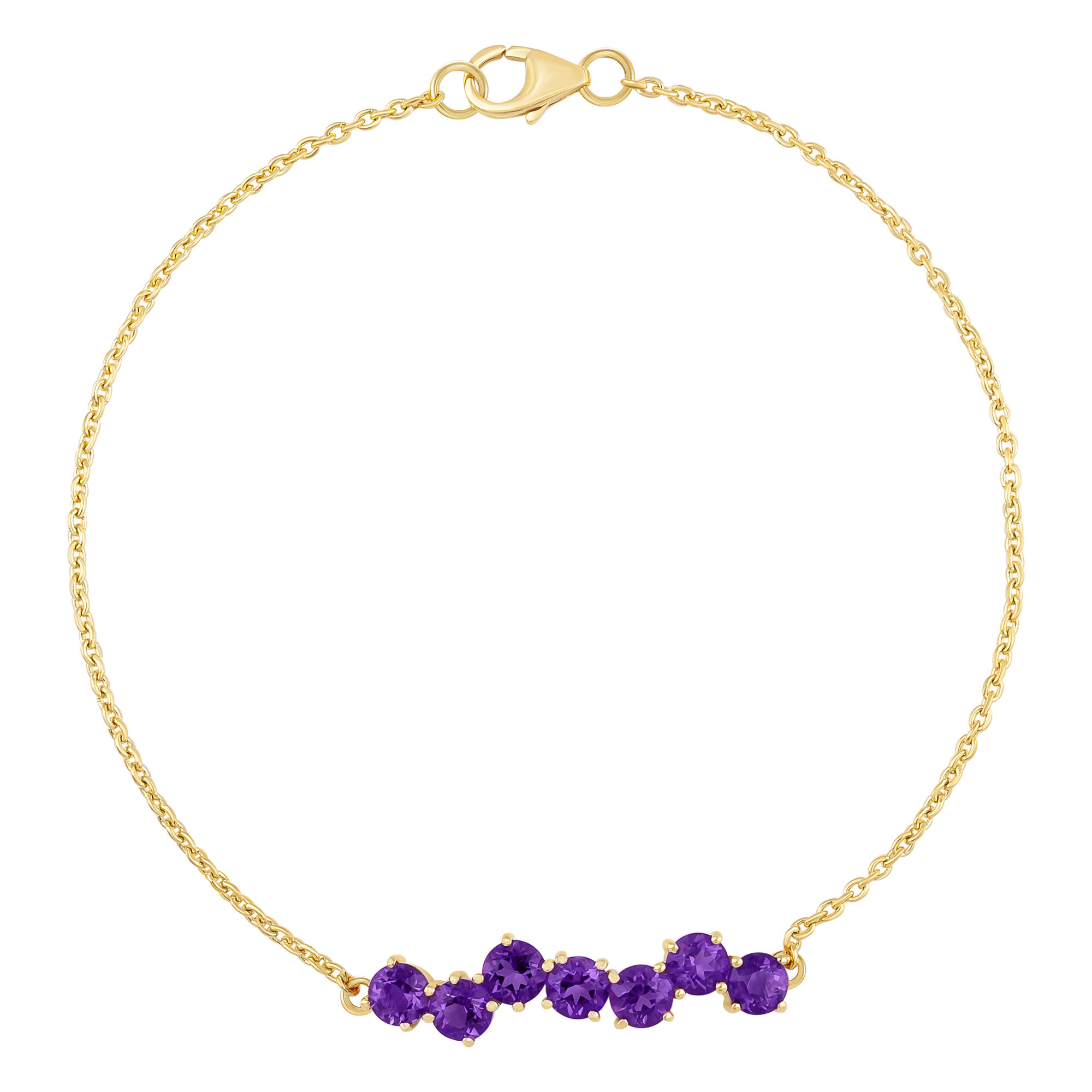 Gold amethyst bracelet sales